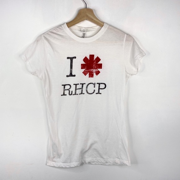 Red Hot Chili Peppers Band White Short Sleeve Tee